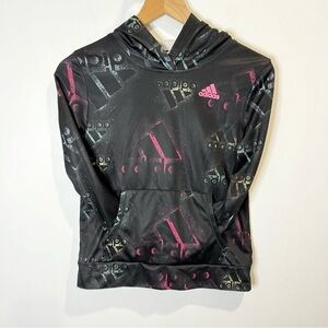 Girls | Adidas Airbrush Logo Hoodie | Large (14)